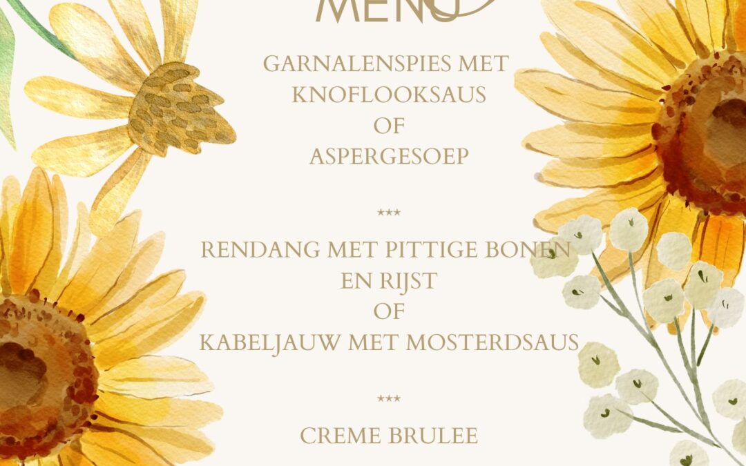 3-Gangen-keuzemenu Mei