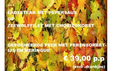 3-Gangen-keuzemenu oktober Herfstmenu