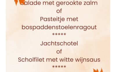 November 3 -gangen menu